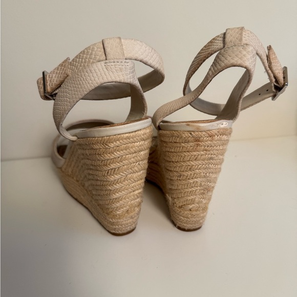 Gianni Bini Cream Wedge Sandals with Ankle Strap size 11 - Picture 4 of 5